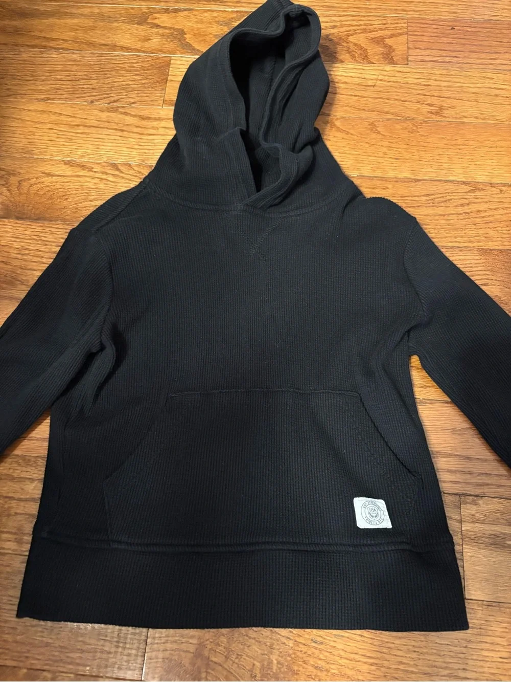 GAP Black Kids Long Sleeve Hooded Shirt